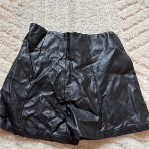 Black Leather shorts